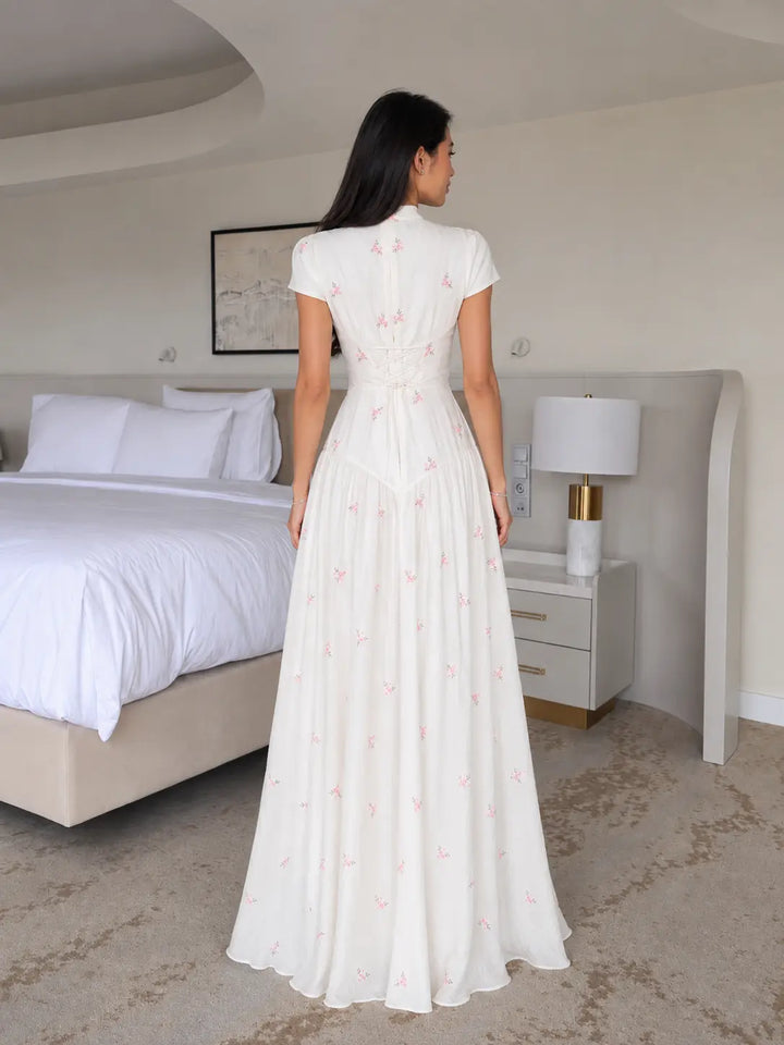 Floral Keyhole Maxi Dress