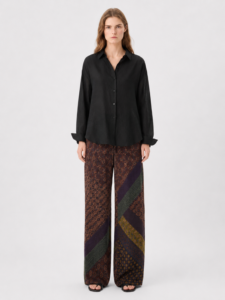 Set pantaloni patchwork boem