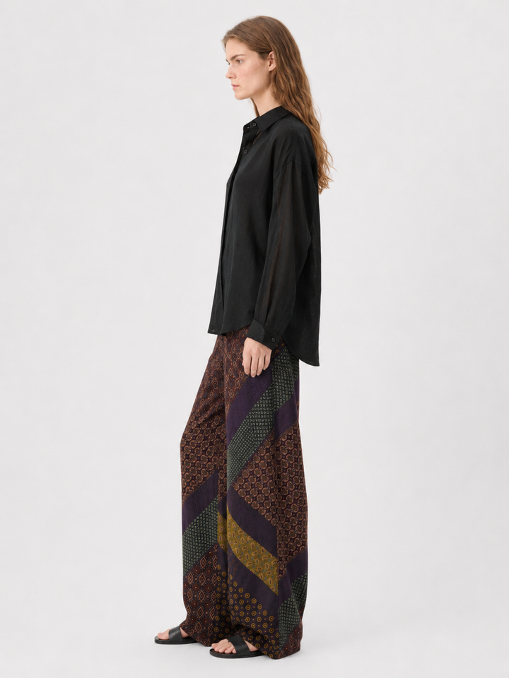 Set pantaloni patchwork boem