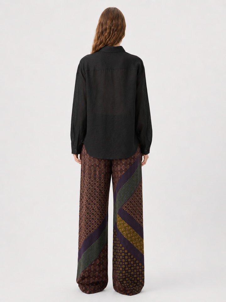 Set pantaloni patchwork boem