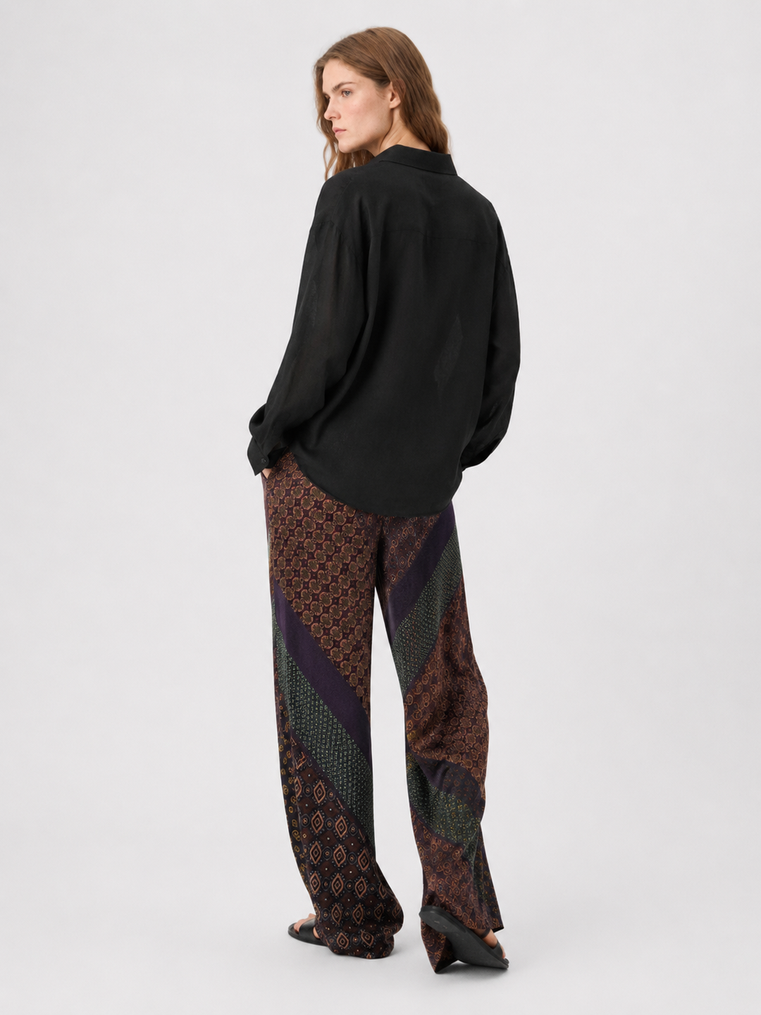 Set pantaloni patchwork boem