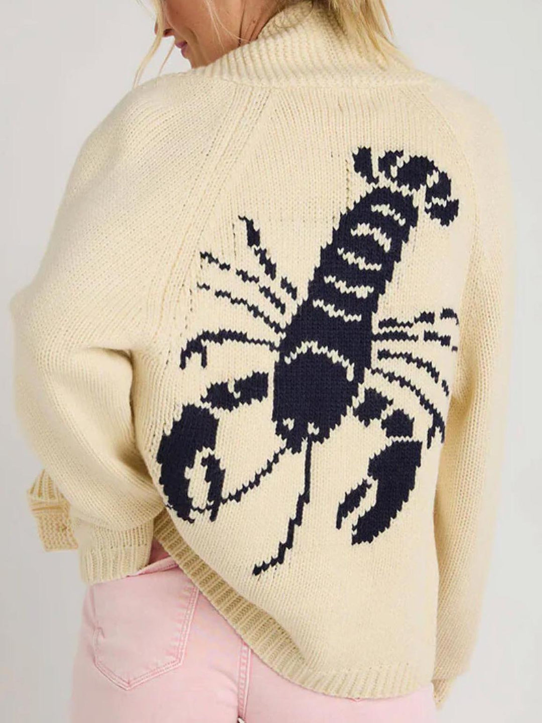 Rolig Lobster Cardigan Sweater Jacka