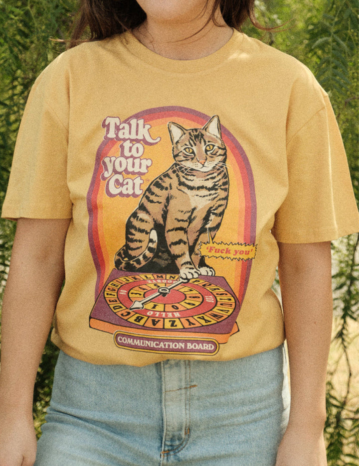 Tricou de bază Talk To Cat