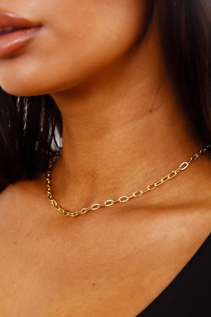 18K Gold Plated Chained In Necklace