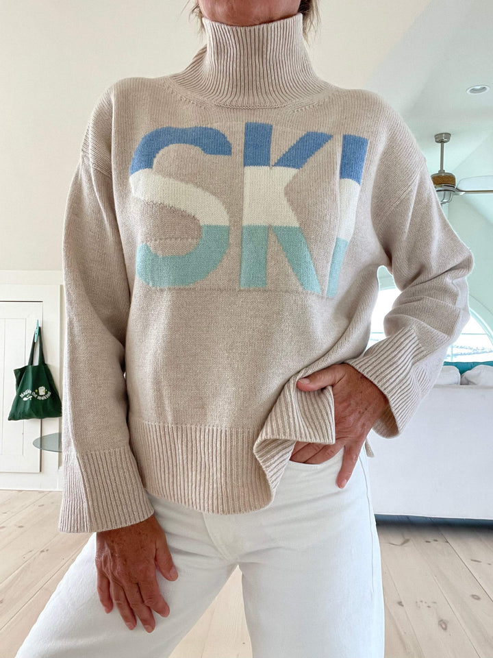 Ski Tur Oversized Genser - Marineblå