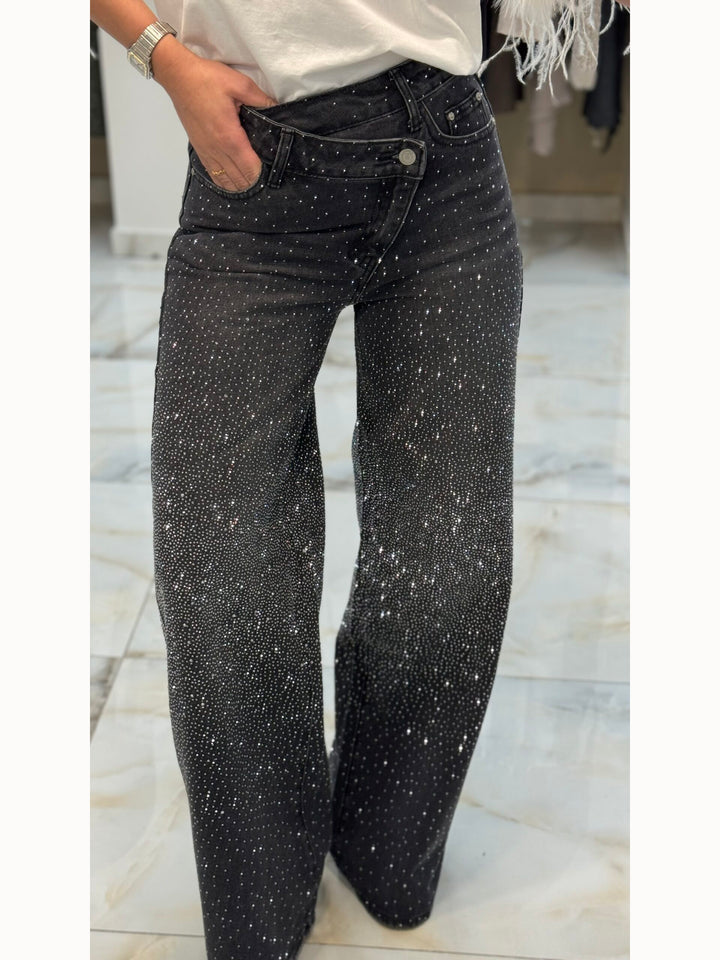 Rhinestone Casual Jeans