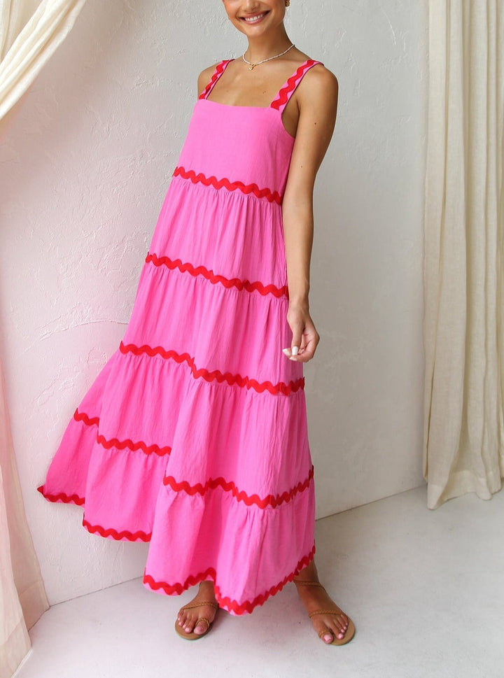فستان إيناري ماكسي باللون الوردي