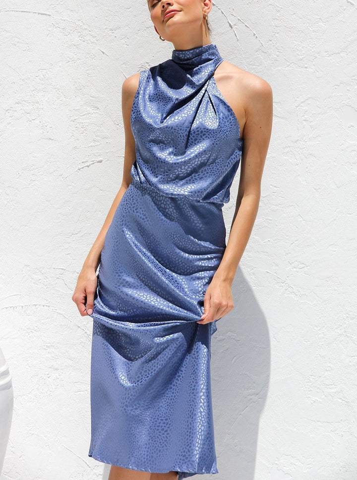 तमिका ड्रेस नीला तेंदुआ