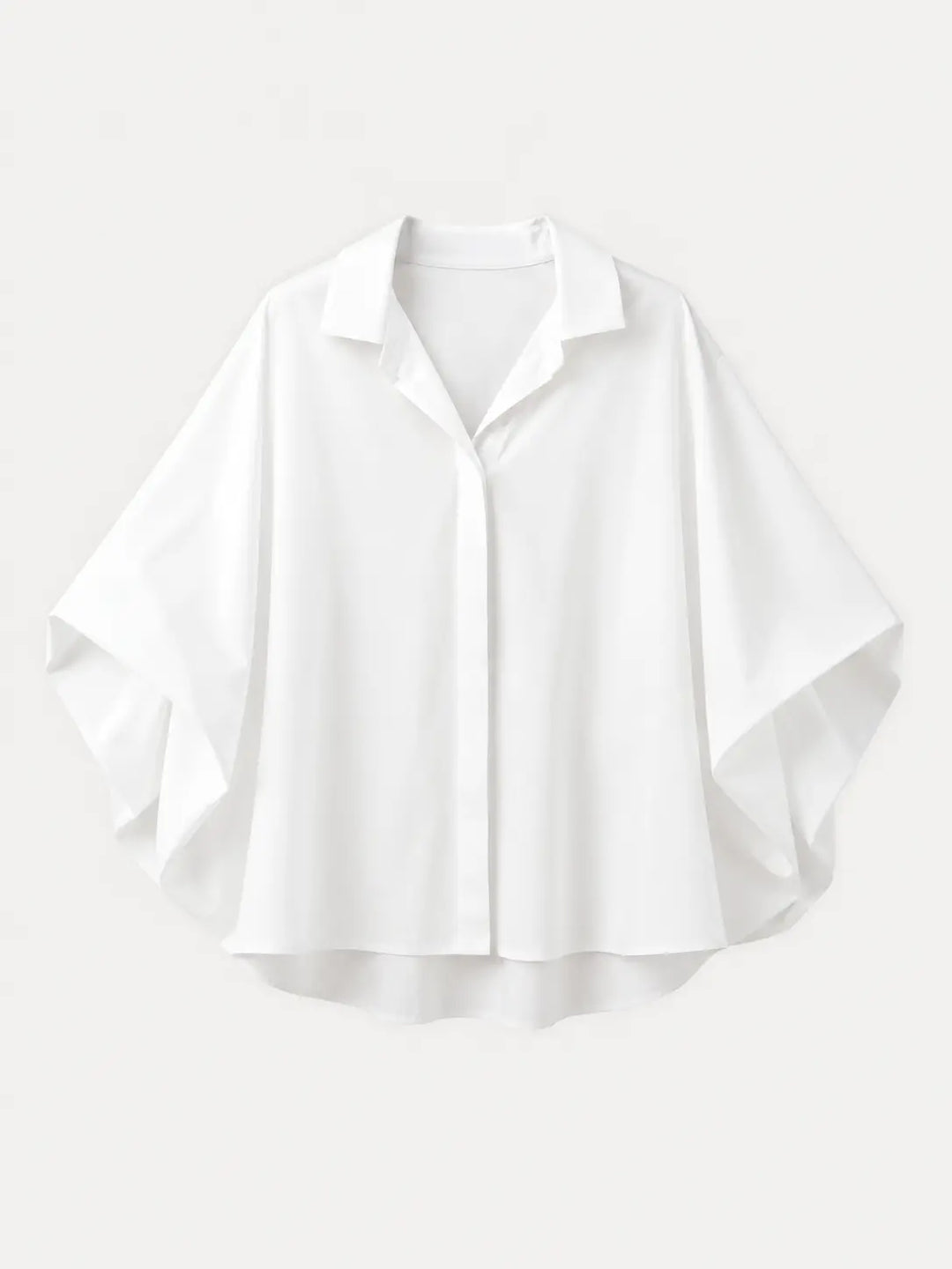 Asymmetrische Hose mit weitem Bein und Cape-Bluse