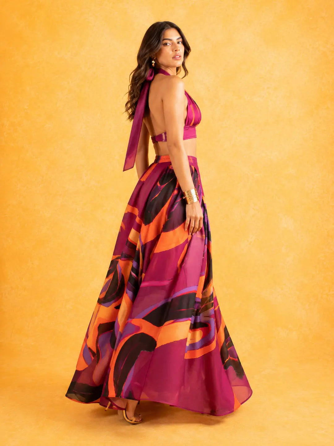 Conjunto de saia Sunset Swirl