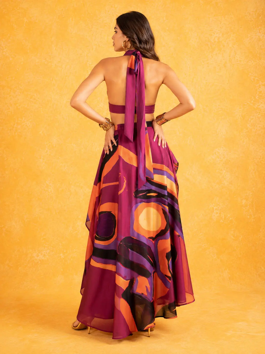 Conjunto de saia Sunset Swirl