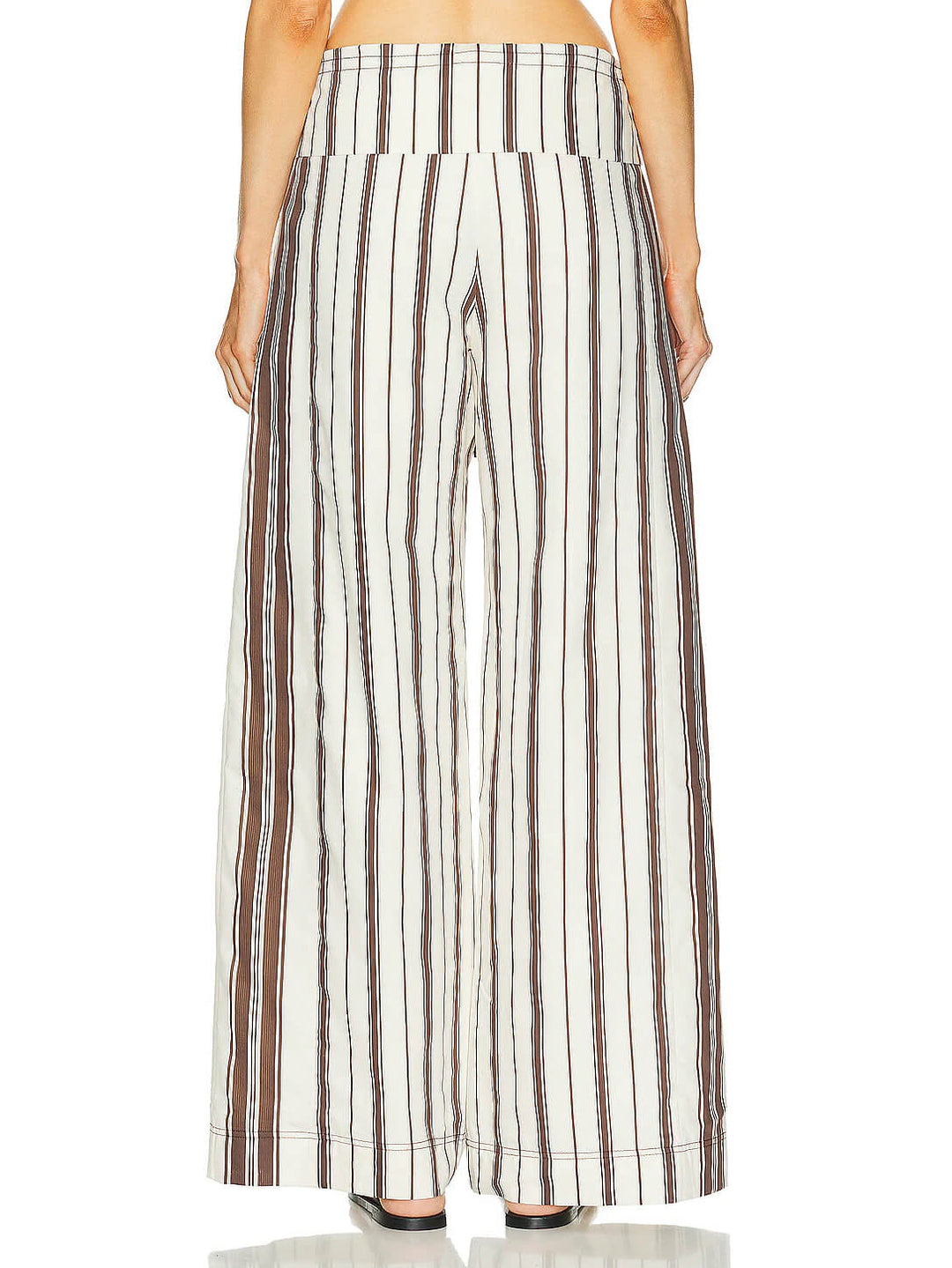 Cannoli Striped Fold-Over Waist Pants