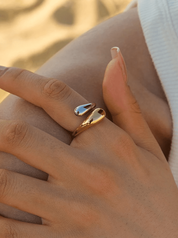 Jessica Drop Ring Gold-Silver