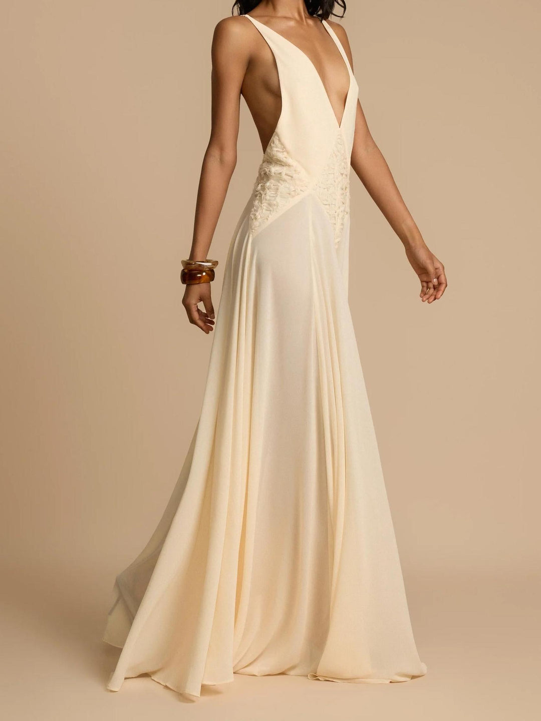Lavinia Plunging V Maxi Dress