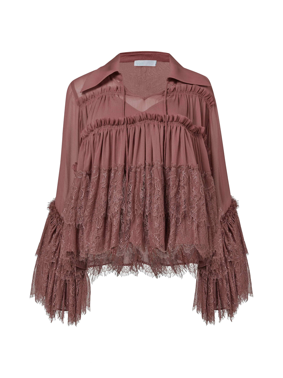 Dusty Rose Lace Two-Piece Set
