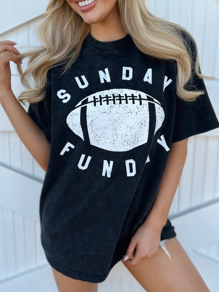 Mineral-Wash "Sunday Funday" Graphic Tee
