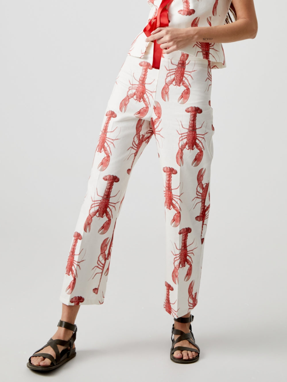 Ensemble pantalon droit à imprimé homard