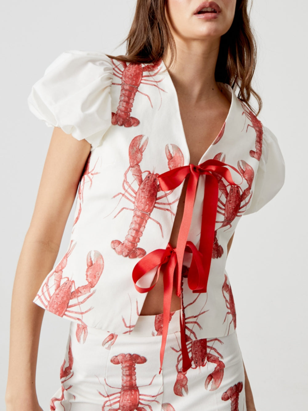 Ensemble pantalon droit à imprimé homard