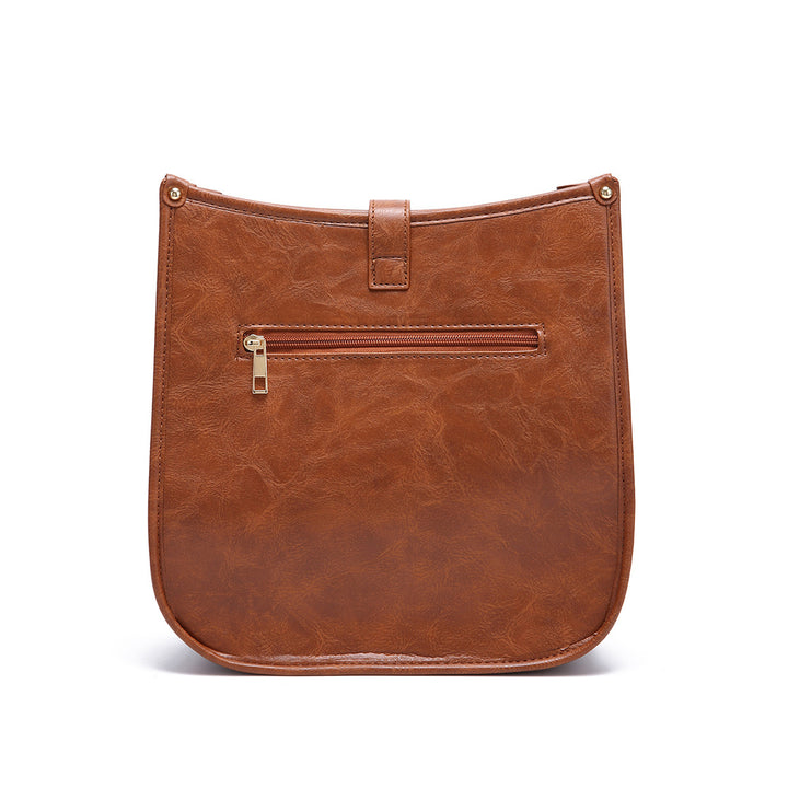 Western Cowboy Style Brown Cow Print Crossbody taske