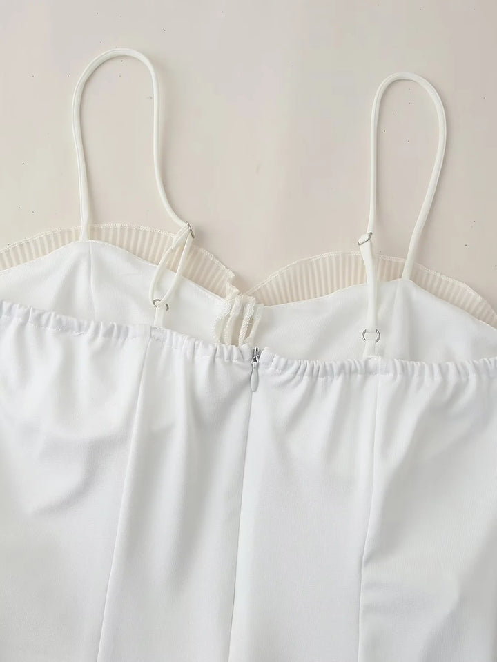 Μάξι φόρεμα με πλισέ Frilly Slip Slip