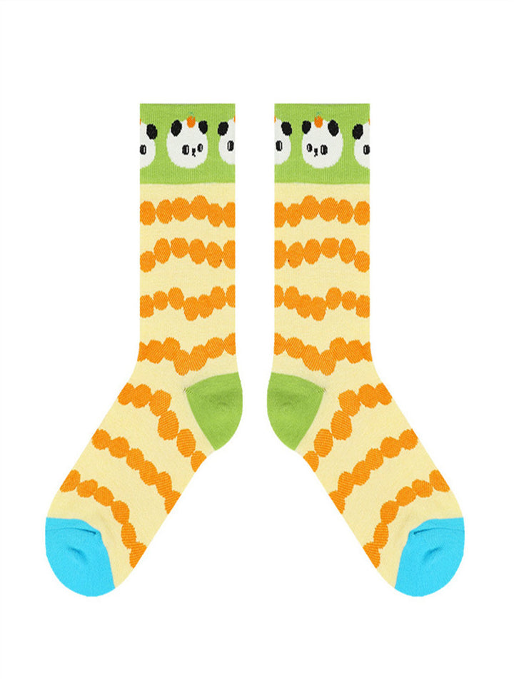 Βαμβακερές κάλτσες με σχέδιο Panda κινουμένων σχεδίων
