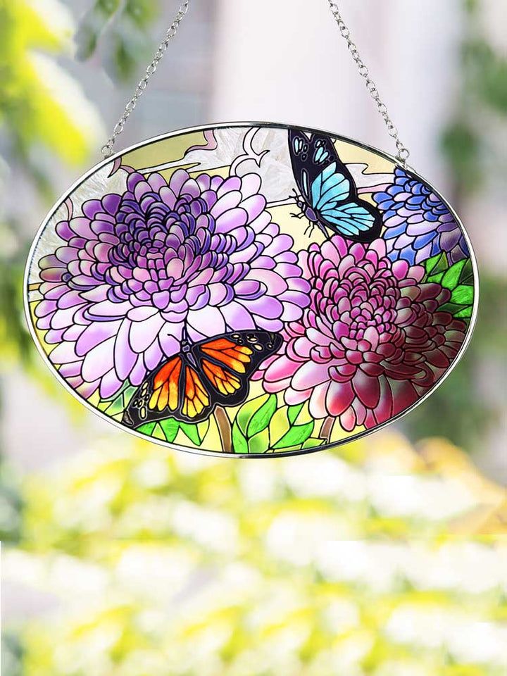 Hangende decoratie met vlinder- en bloemmotief