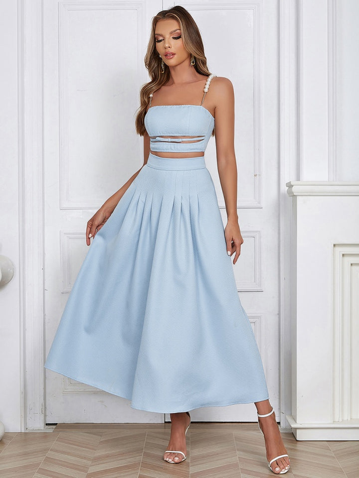 Strappy Sleeveless Top & Long Skirt Set