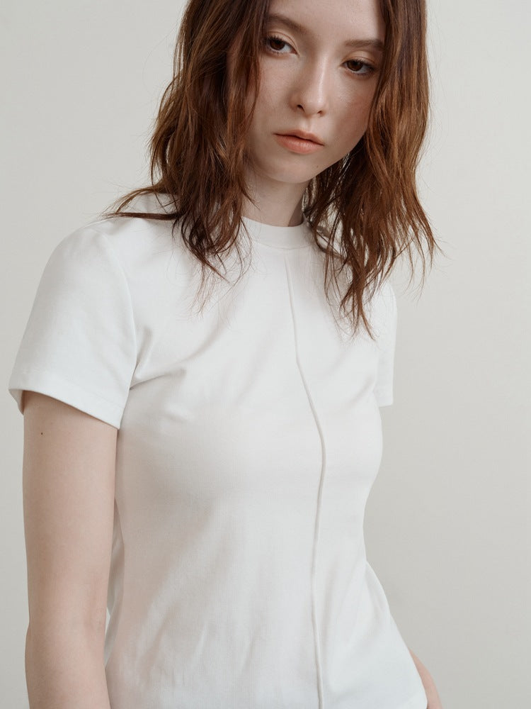 T-shirt basique décontracté minimaliste à manches courtes