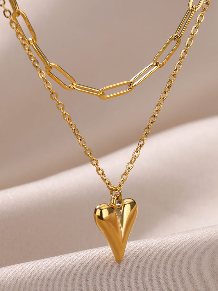 Uregelmessig kjede Industrial Chic Heart Halskjede