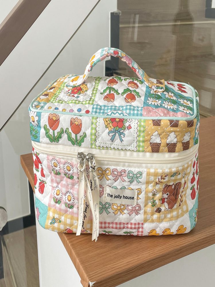 Borsa per il trucco da giardino colorata