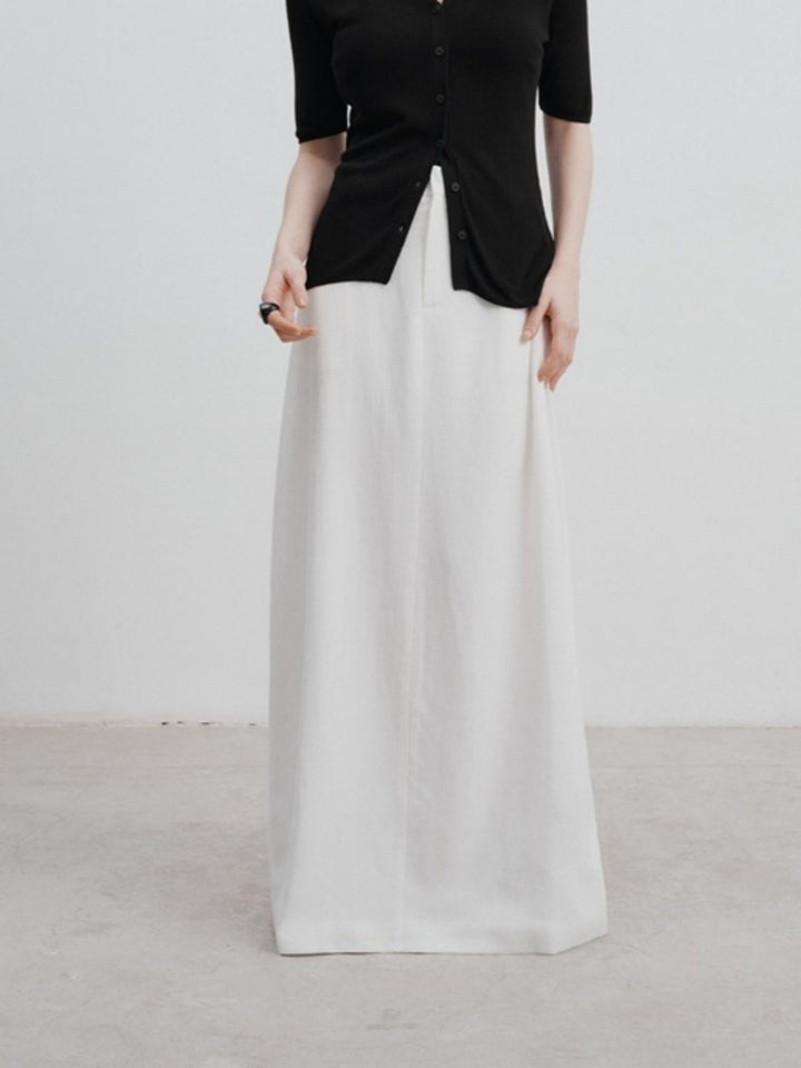 Falda informal de lujo de cintura alta