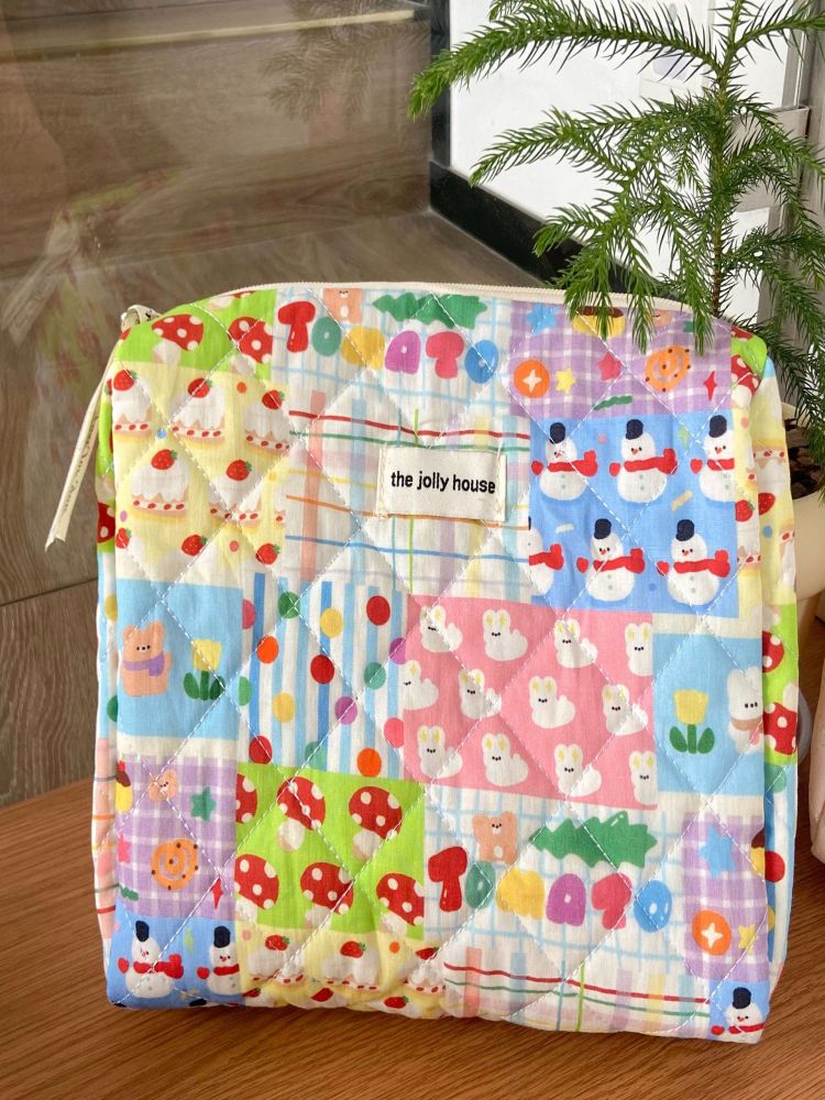 Borsa per il trucco da giardino colorata