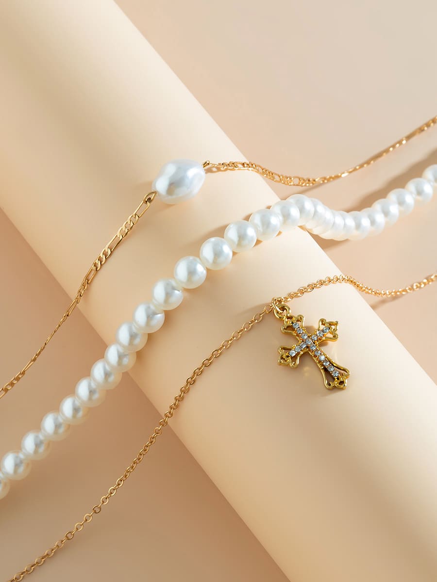 Collana multistrato di perle