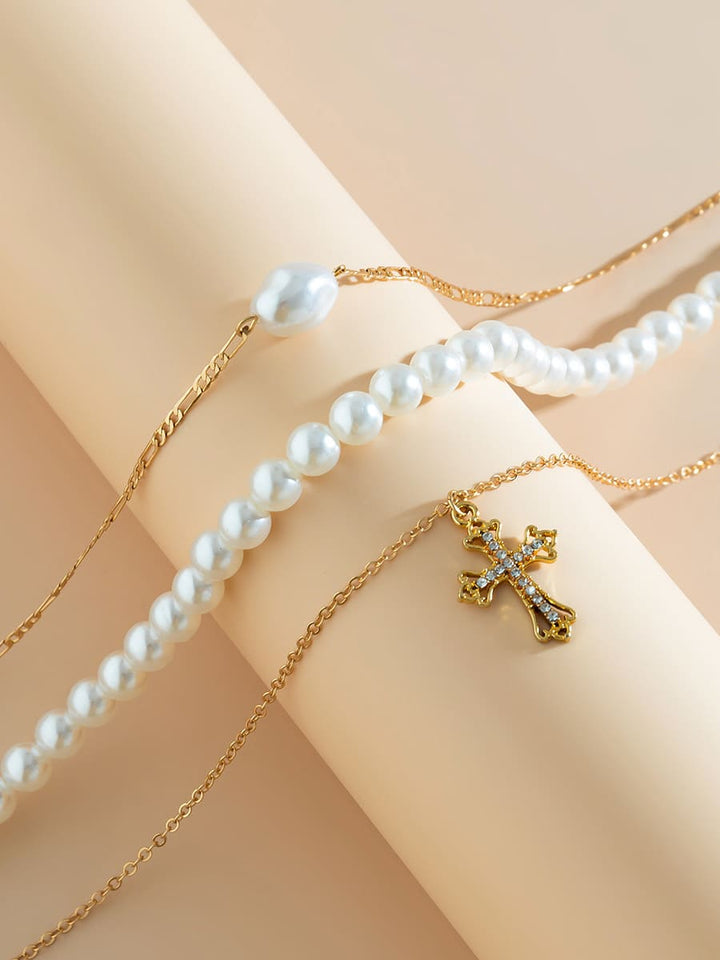 Collana multistrato di perle