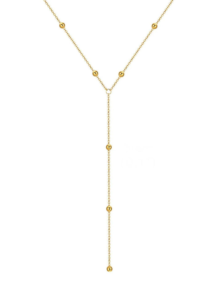 14 k guldpläterade Besties med pärlor halsband guld