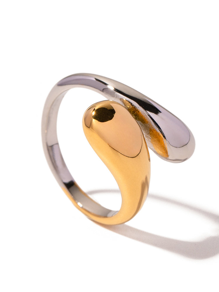 Δαχτυλίδι Jessica Drop χρυσό-ασημί