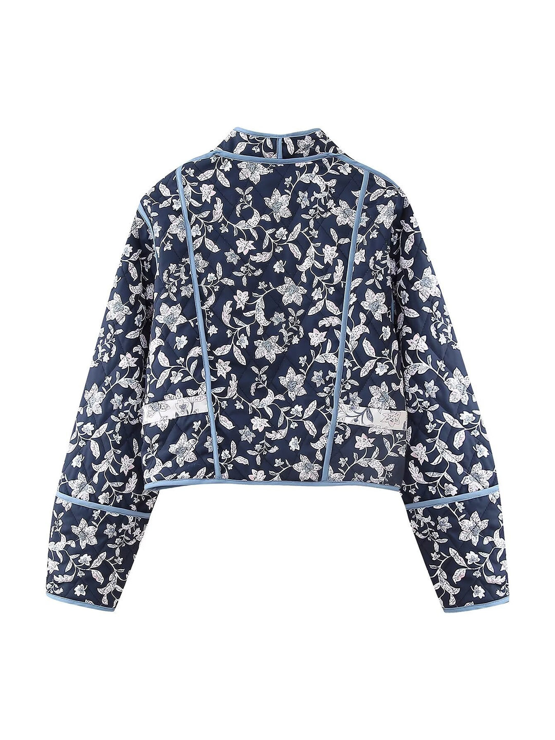 Chaqueta reversible con estampado de flores étnicas