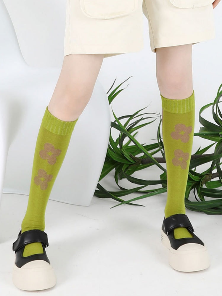 Βαμβακερές κάλτσες με μοτίβο λουλουδιών κινουμένων σχεδίων