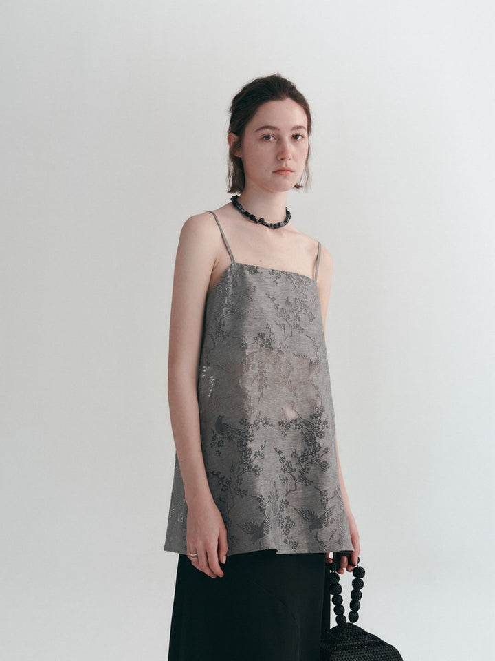 Hollow Out Embroidered Cami Top