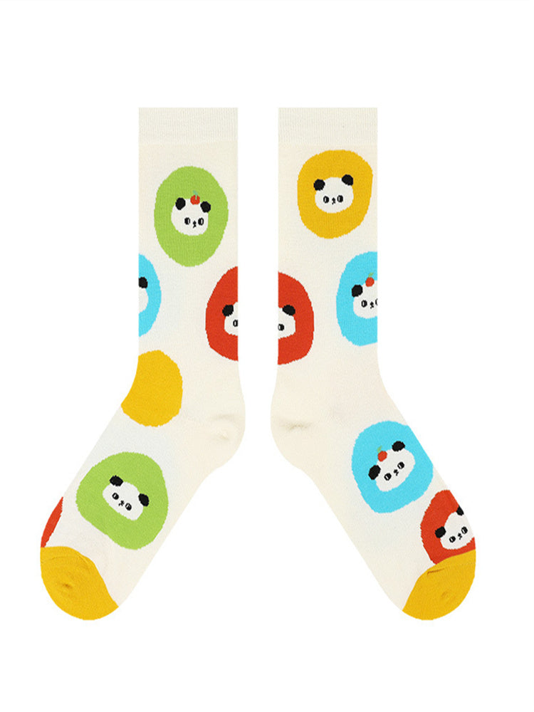 Karikatür Panda Desenli Pamuk Çorap