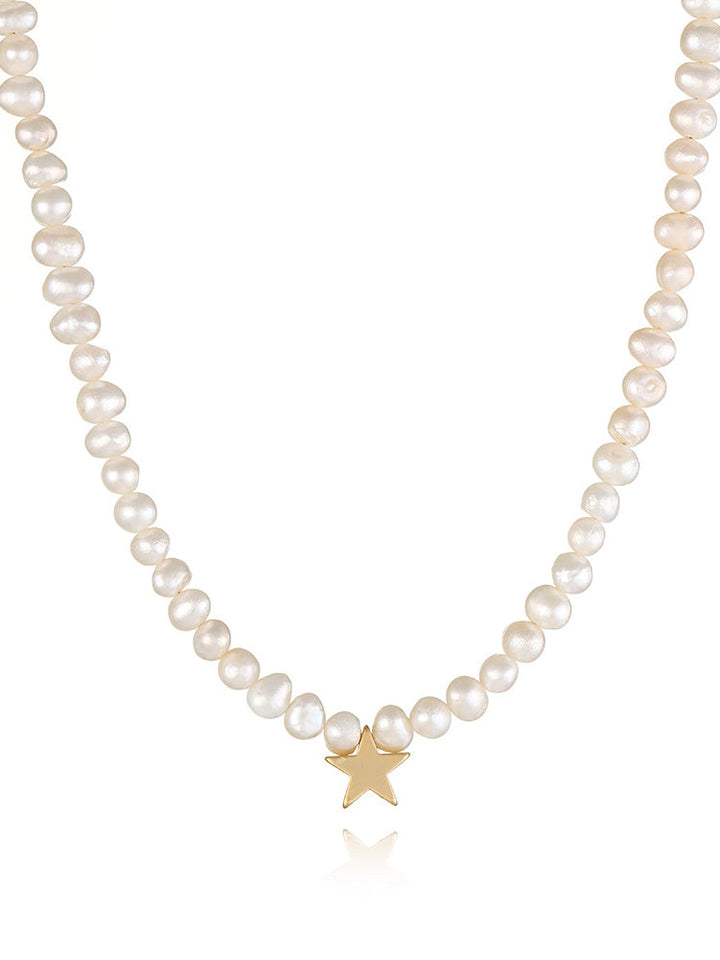 Collana con stella di perle oversize