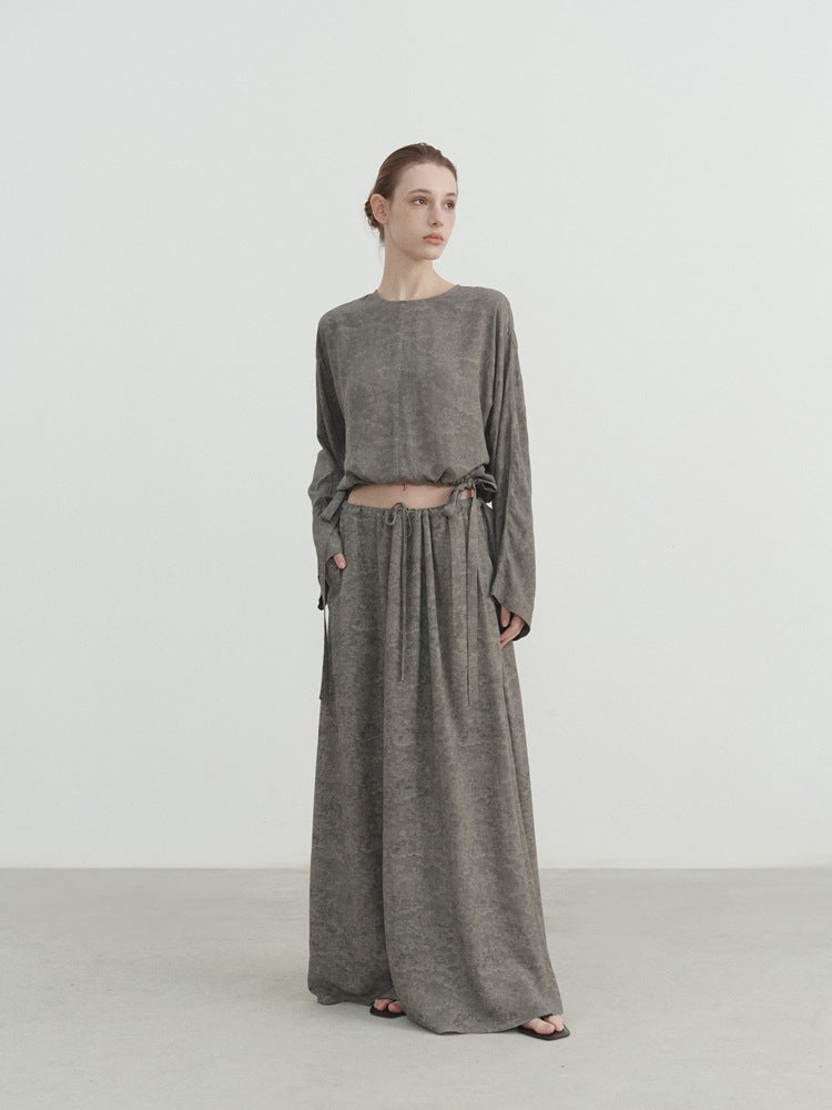 linen-high-waisted-drawstring-skirt