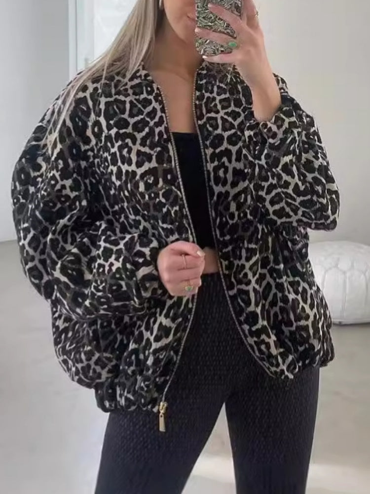 Lässige Jacke mit Animalprint