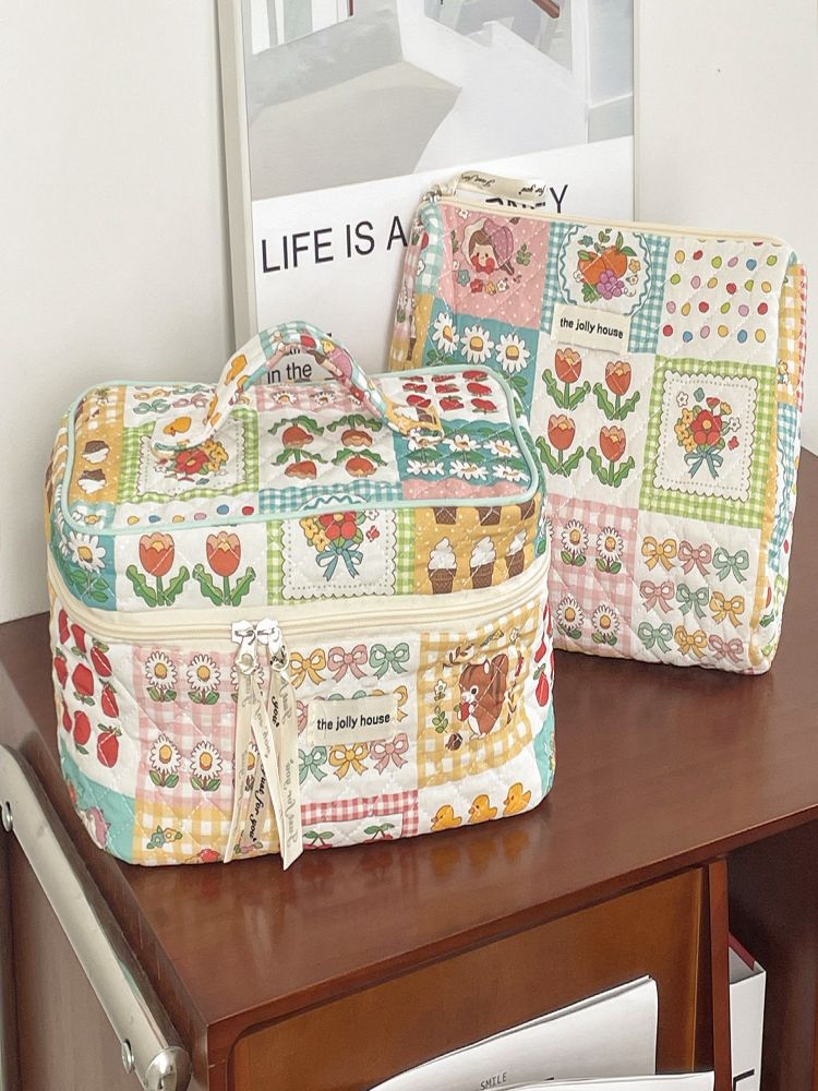 Borsa per il trucco da giardino colorata