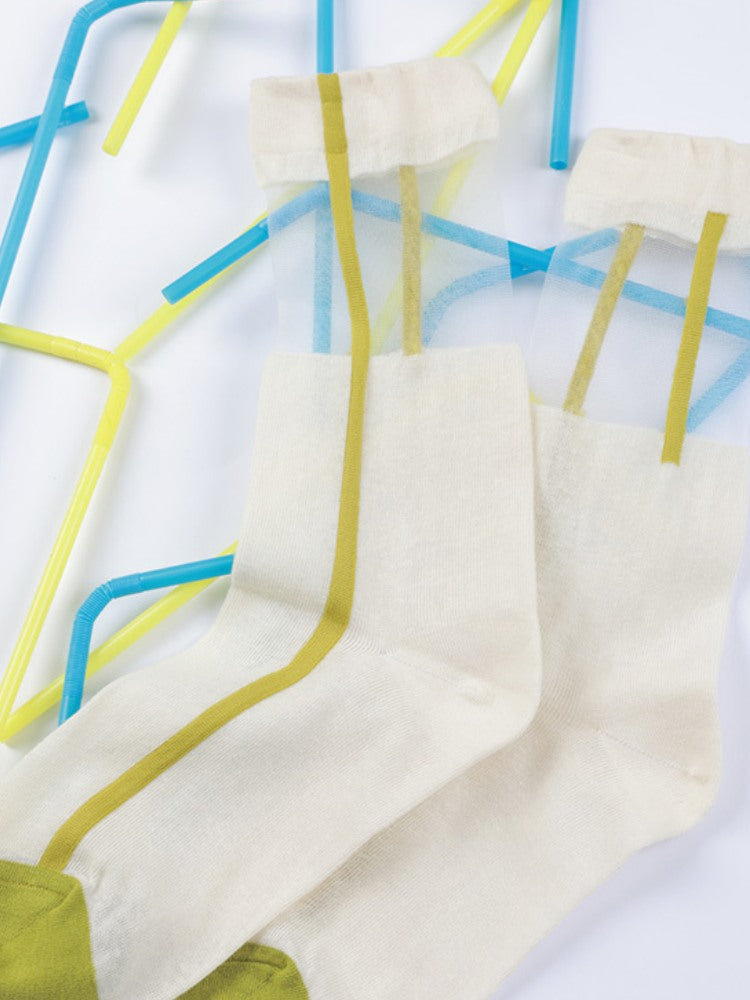 Ultra-Thin Sheer Crystal Glass Silk Socks