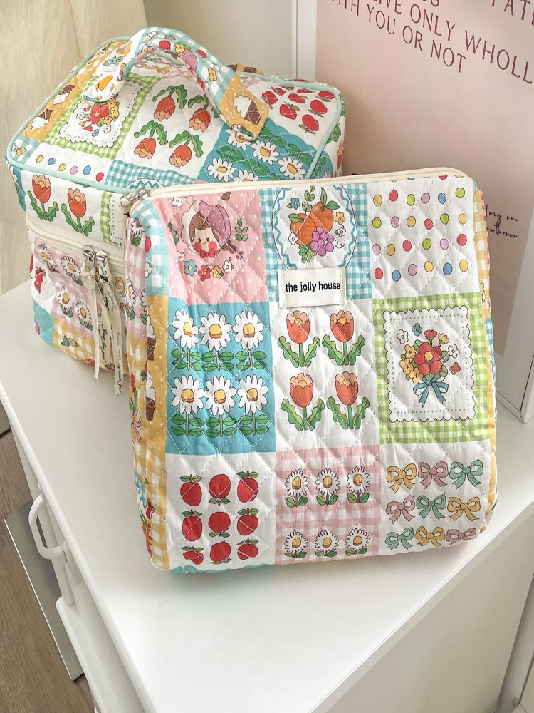 Borsa per il trucco da giardino colorata