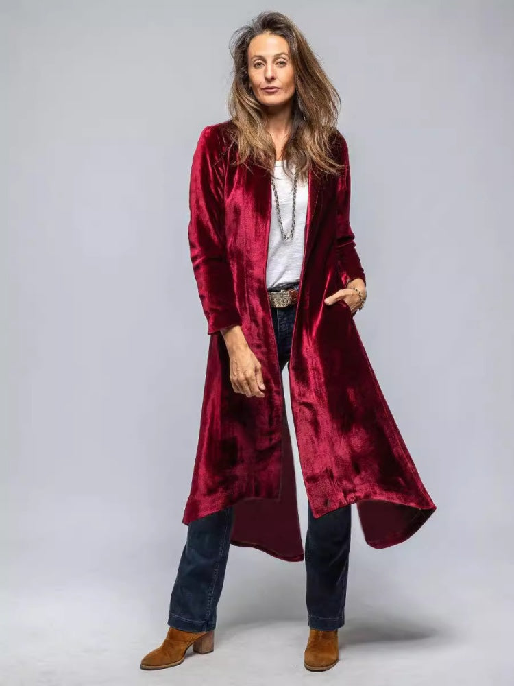 Mahabang Cardigan Trench Coat