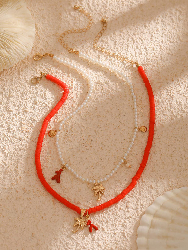 Tahiti Sunset Pearl Beach Halsband Guld