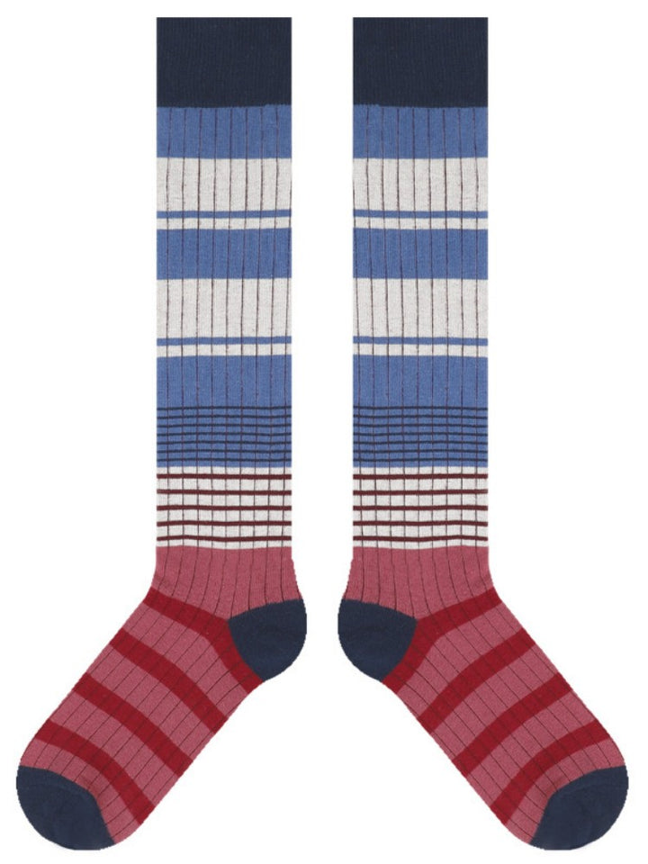 Stripete mønster knehøye sokker