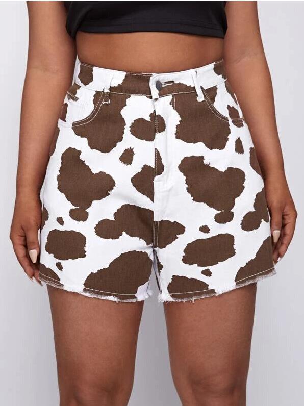 Short imprimé vache marron style cowboy